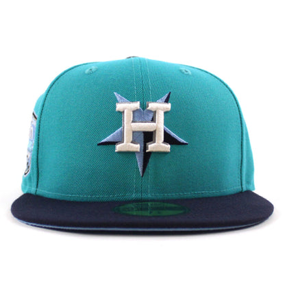 Houston Astros 20Th Anniversary New Era 59Fifty Fitted Hat (Teal Navy Sky Blue Under Brim)