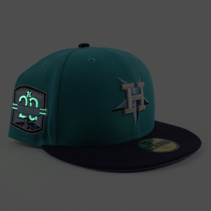 Houston Astros 20Th Anniversary New Era 59Fifty Fitted Hat (Teal Navy Sky Blue Under Brim)