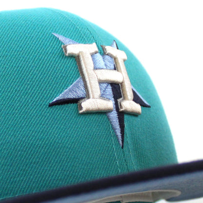 Houston Astros 20Th Anniversary New Era 59Fifty Fitted Hat (Teal Navy Sky Blue Under Brim)