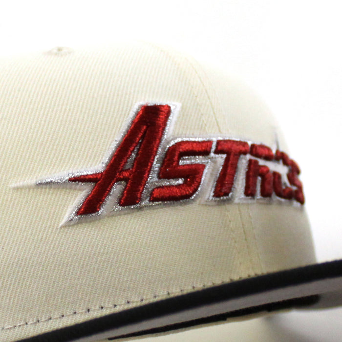 Houston Astros 35 Great Years New Era 59Fifty Fitted Hat (Chrome White Black Gray Under Brim)