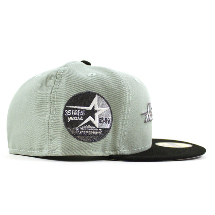 Houston Astros 35 Great Years New Era 59Fifty Fitted Hat (Everest Green Black Gray Under Brim)