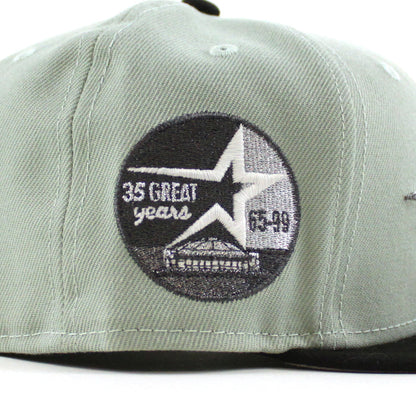 Houston Astros 35 Great Years New Era 59Fifty Fitted Hat (Everest Green Black Gray Under Brim)