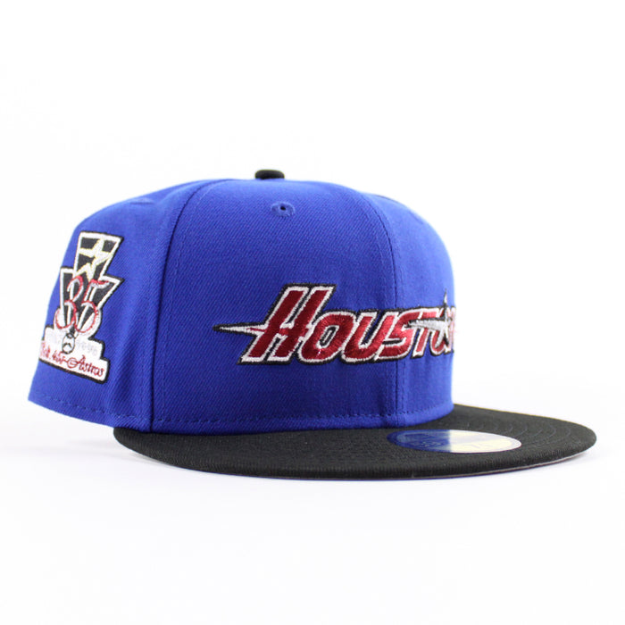 Houston Astros 35 Years New Era 59Fifty Fitted Hat (Majestic Blue Black Gray Under Brim)