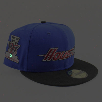 Houston Astros 35 Years New Era 59Fifty Fitted Hat (Majestic Blue Black Gray Under Brim)