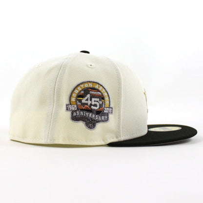 Houston Astros 45Th Anniversary New Era 59Fifty Fitted Hat (Chrome White Black and Gray Under Brim)