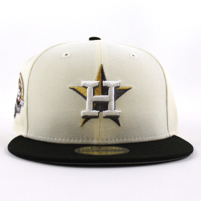 Houston Astros 45Th Anniversary New Era 59Fifty Fitted Hat (Chrome White Black and Gray Under Brim)