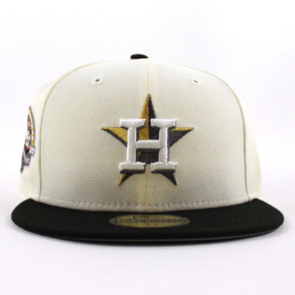 Houston Astros 45Th Anniversary New Era 59Fifty Fitted Hat (Chrome White Black and Gray Under Brim)