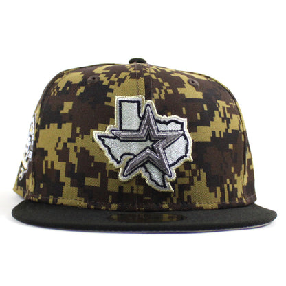Houston Astros 45th Anniversary New Era 59Fifty Fitted Hat (Digital DESERT CAMO Black Gray Under Brim)