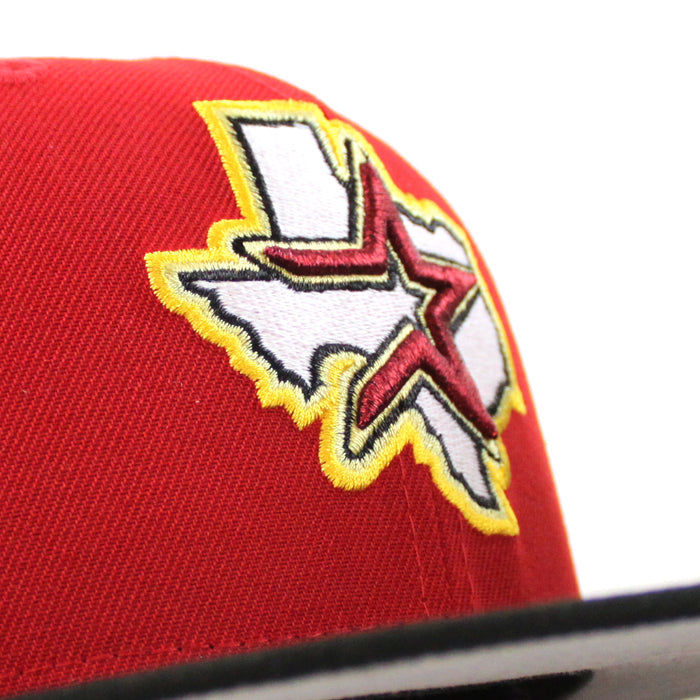 Houston Astros 45th Anniversary New Era 59Fifty Fitted Hat (Scarlet Red Black Gray Under Brim)
