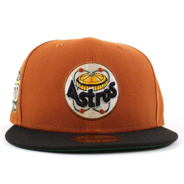 Houston Astros 50Th Anniversary 1962-2012 New Era 59Fifty Fitted Hat (Rust Black Green Under Brim)
