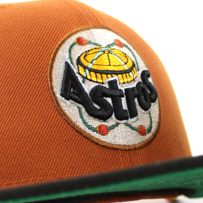 Houston Astros 50Th Anniversary 1962-2012 New Era 59Fifty Fitted Hat (Rust Black Green Under Brim)