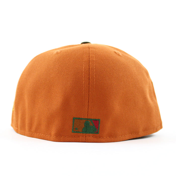 Houston Astros 50Th Anniversary 1962-2012 New Era 59Fifty Fitted Hat (Rust Black Green Under Brim)