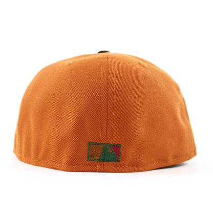 Houston Astros 50Th Anniversary 1962-2012 New Era 59Fifty Fitted Hat (Rust Black Green Under Brim)