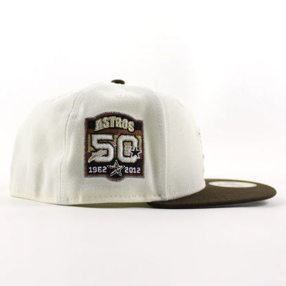 Houston Astros 50th Anniversary New Era 59Fifty Fitted Hat (Chrome White Walnut Gray Under Brim)