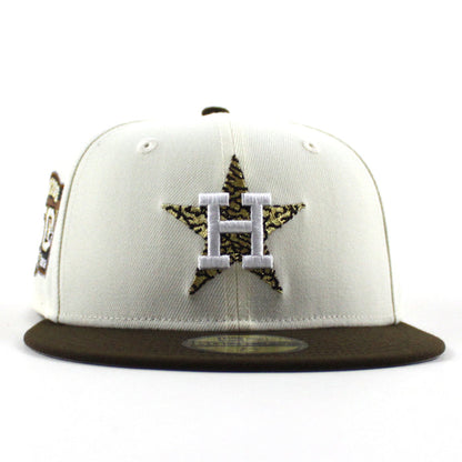 Houston Astros 50th Anniversary New Era 59Fifty Fitted Hat (Chrome White Walnut Gray Under Brim)