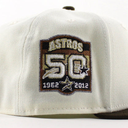 Houston Astros 50th Anniversary New Era 59Fifty Fitted Hat (Chrome White Walnut Gray Under Brim)