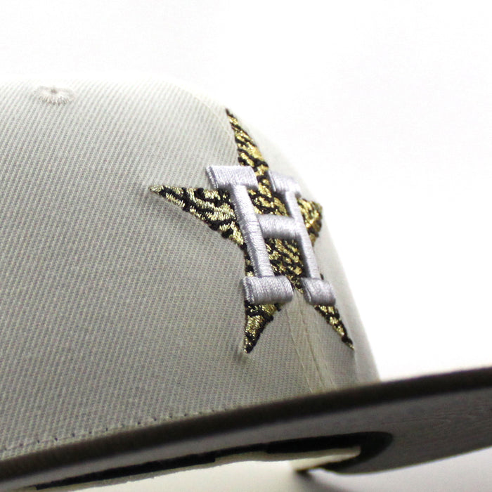 Houston Astros 50th Anniversary New Era 59Fifty Fitted Hat (Chrome White Walnut Gray Under Brim)
