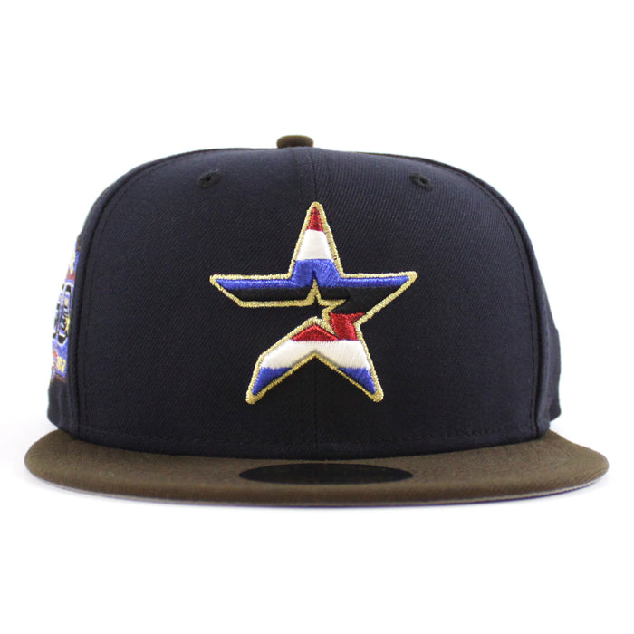 Houston Astros 50th Anniversary New Era 59Fifty Fitted Hat (Navy Walnut Gray Under Brim)