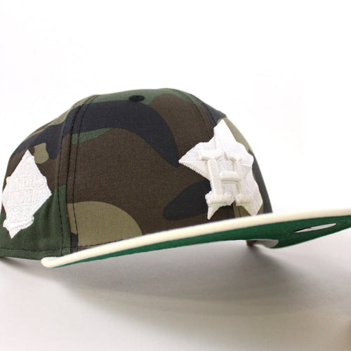 Houston Astros 60 YEARS New Era 59Fifty Fitted Hat (Camo Chrome White GREEN Under Brim)