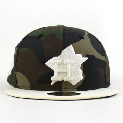 Houston Astros 60 YEARS New Era 59Fifty Fitted Hat (Camo Chrome White GREEN Under Brim)