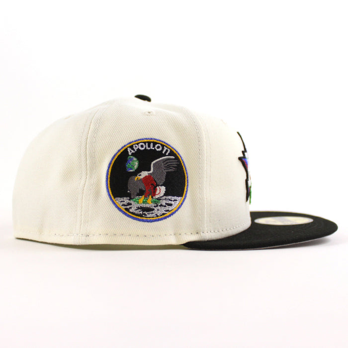 Houston Astros Apollo 11 New Era 59Fifty Fitted Hat (Chrome White Black Gray Under Brim)