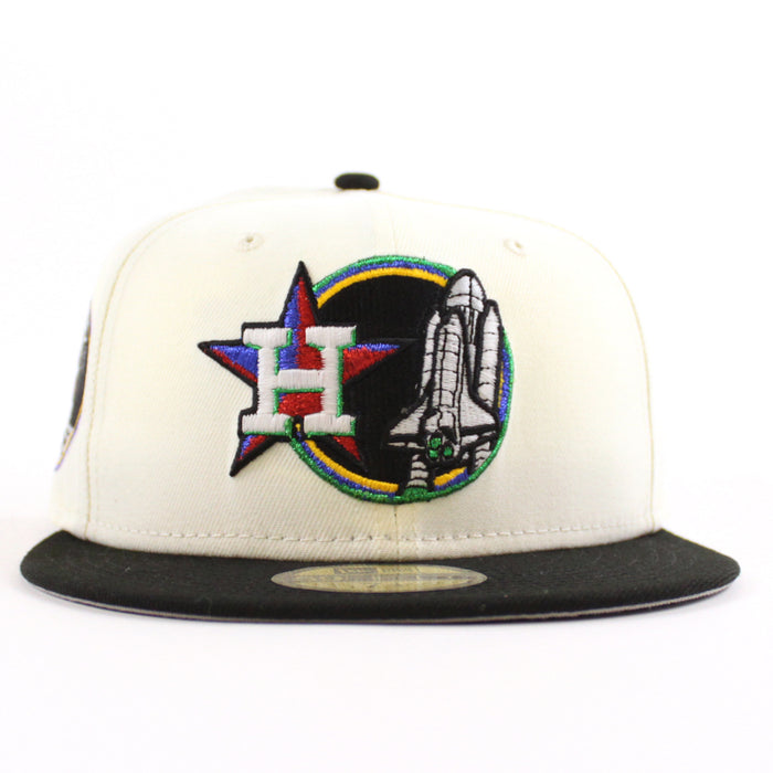 Houston Astros Apollo 11 New Era 59Fifty Fitted Hat (Chrome White Black Gray Under Brim)