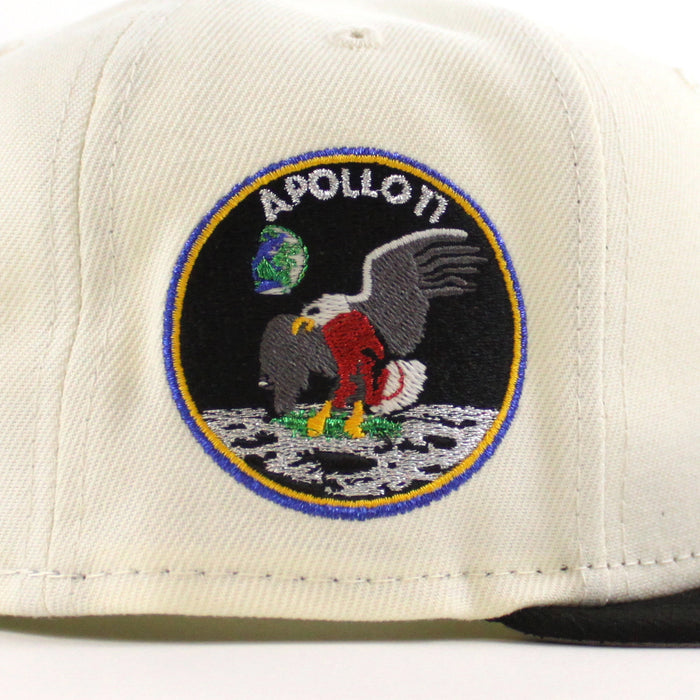 Houston Astros Apollo 11 New Era 59Fifty Fitted Hat (Chrome White Black Gray Under Brim)