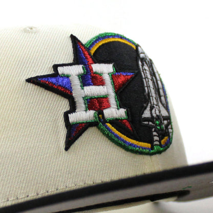 Houston Astros Apollo 11 New Era 59Fifty Fitted Hat (Chrome White Black Gray Under Brim)