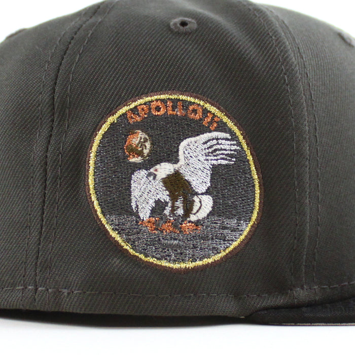 Houston Astros Apollo 11 New Era 59Fifty Fitted Hat (Pewter JAQUARD TONAL CAMO BLACK Metallic Silver Under Brim)
