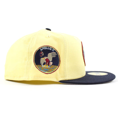 Houston Astros Apollo 11 New Era 59Fifty Fitted Hat (SOFT YELLOW NIGHT SHIFT NAVY GRAY Under Brim)