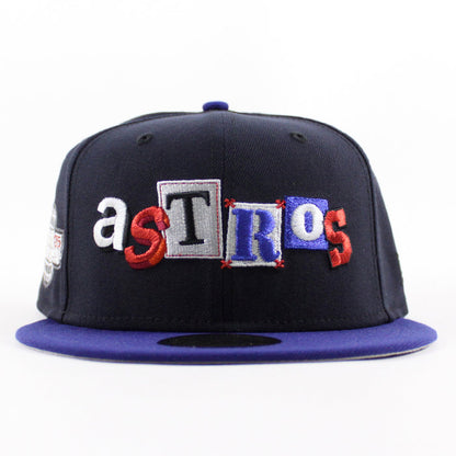Houston Astros Death Note 2005 World Series New Era 59Fifty Fitted Hat (Navy Royal Blue Gray Under Brim)