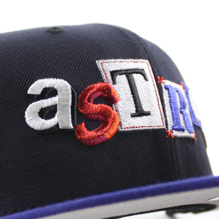 Houston Astros Death Note 2005 World Series New Era 59Fifty Fitted Hat (Navy Royal Blue Gray Under Brim)
