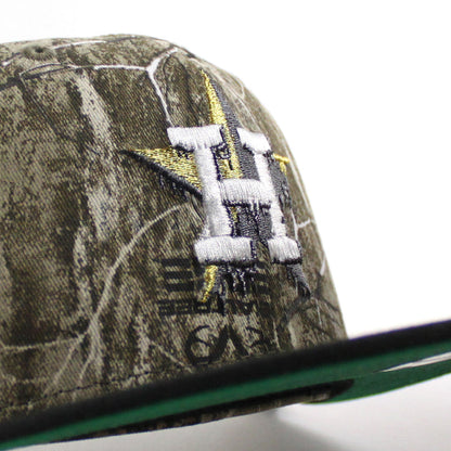 Houston Astros Drip Logo Minute Maid Park New Era 59Fifty Fitted Hat (RealTree Camo Black Green Under Brim)