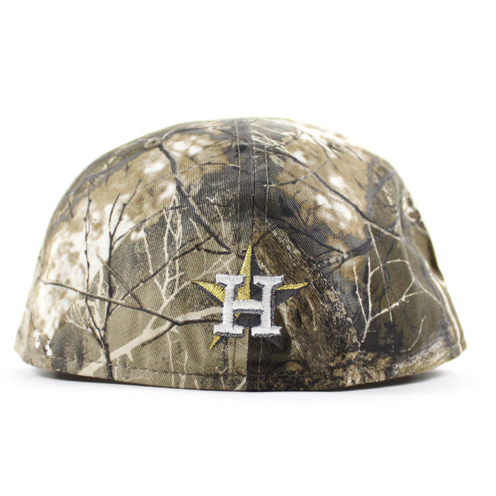 Houston Astros Drip Logo Minute Maid Park New Era 59Fifty Fitted Hat (RealTree Camo Black Green Under Brim)