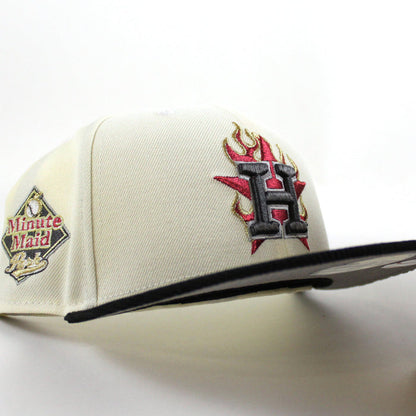 Houston Astros Minute Maid Park New Era 59Fifty Fitted Hat (Chrome White Black Gray Under Brim)
