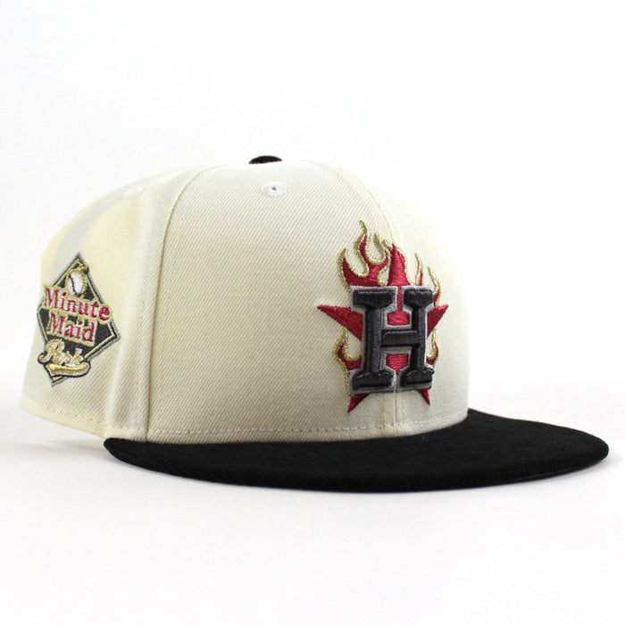 Houston Astros Minute Maid Park New Era 59Fifty Fitted Hat (Chrome White Black Gray Under Brim)