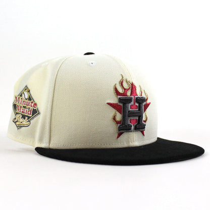 Houston Astros Minute Maid Park New Era 59Fifty Fitted Hat (Chrome White Black Gray Under Brim)