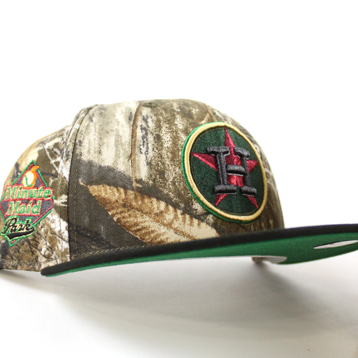 Houston Astros Minute Maid Park New Era 59Fifty Fitted Hat (Real Tree Camo Black Green Under Brim)
