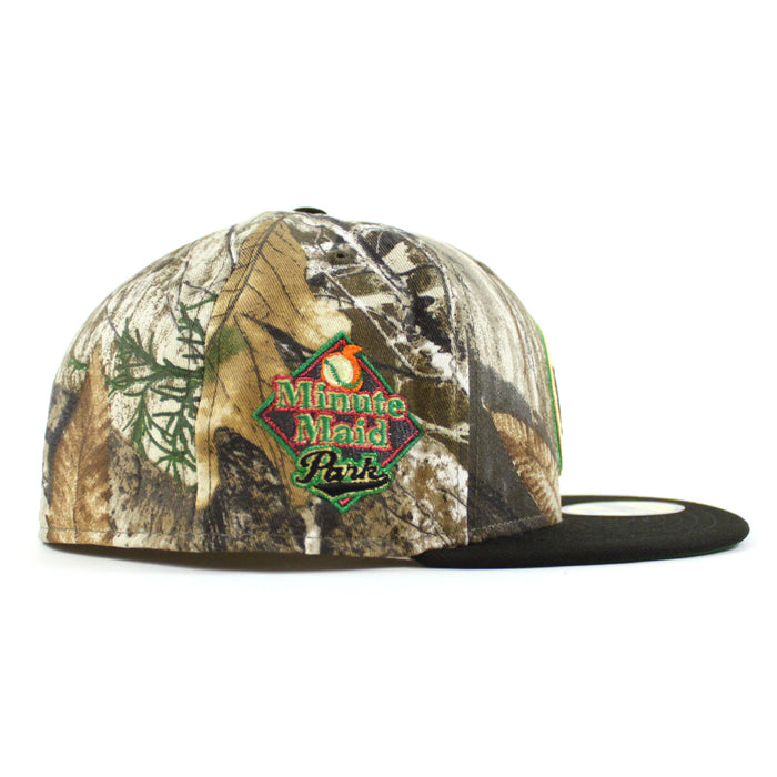 Houston Astros Minute Maid Park New Era 59Fifty Fitted Hat (Real Tree Camo Black Green Under Brim)