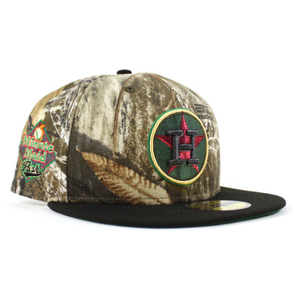 Houston Astros Minute Maid Park New Era 59Fifty Fitted Hat (Real Tree Camo Black Green Under Brim)