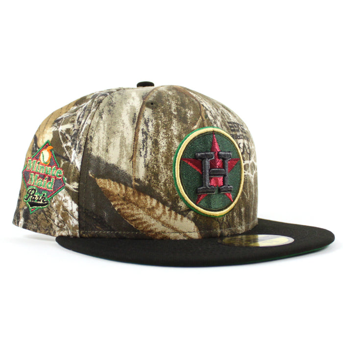 Houston Astros Minute Maid Park New Era 59Fifty Fitted Hat (Real Tree Camo Black Green Under Brim)