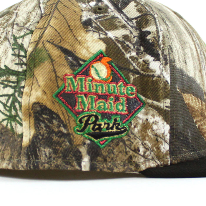 Houston Astros Minute Maid Park New Era 59Fifty Fitted Hat (Real Tree Camo Black Green Under Brim)
