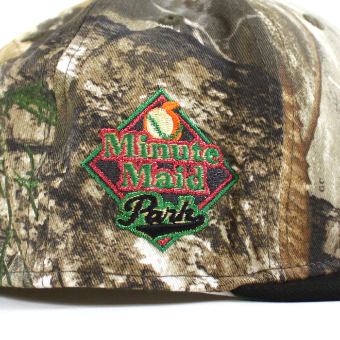 Houston Astros Minute Maid Park New Era 59Fifty Fitted Hat (Real Tree Camo Black Green Under Brim)