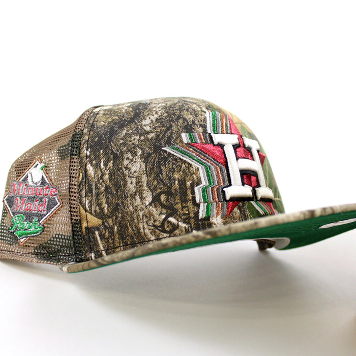 Houston Astros Minute Maid Park New Era 59Fifty Fitted Hat (Real Tree Camo Green Under Brim)