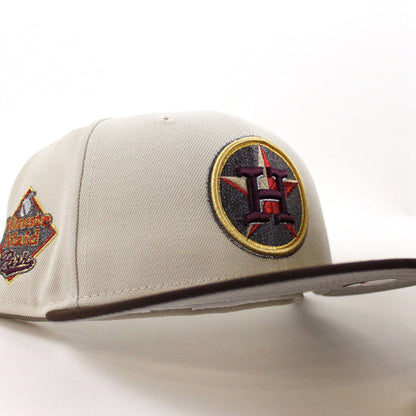 Houston Astros Minute Maid Park New Era 59Fifty Fitted Hat (Stone Burnt Wood and Gray Under Brim)