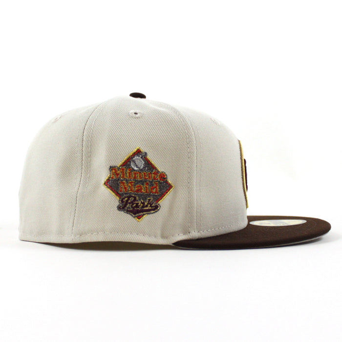 Houston Astros Minute Maid Park New Era 59Fifty Fitted Hat (Stone Burnt Wood and Gray Under Brim)