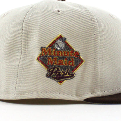Houston Astros Minute Maid Park New Era 59Fifty Fitted Hat (Stone Burnt Wood and Gray Under Brim)