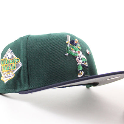 Houston Astros (Orbit Mascot) Minute Maid Park New Era 59Fifty Fitted Hat (Dark Green Navy Gray Under Brim)