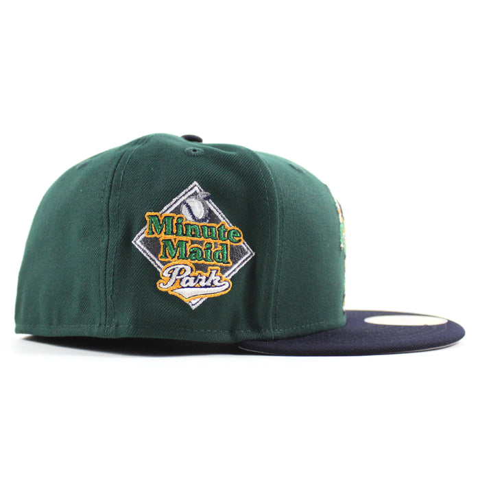 Houston Astros (Orbit Mascot) Minute Maid Park New Era 59Fifty Fitted Hat (Dark Green Navy Gray Under Brim)