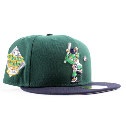 Houston Astros (Orbit Mascot) Minute Maid Park New Era 59Fifty Fitted Hat (Dark Green Navy Gray Under Brim)